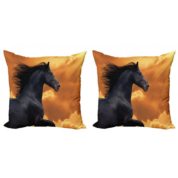 Cindy Horse Football Children's Horses I Funny Animals Sports Throw Pillow 18x18 Multicolor 
